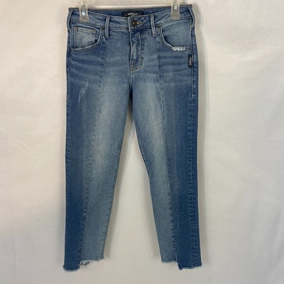 Silver Jeans Izzy Slim Crop Women's Size 25 (26 x 25) Mid Rise Light Wash - Picture 2 of 13